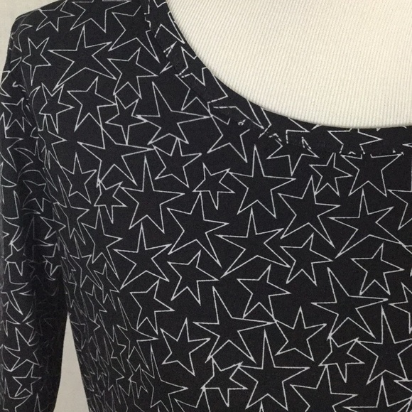 NWOT LuLaRoe Julia dress - b&w stars ⭐️ - Picture 2 of 7